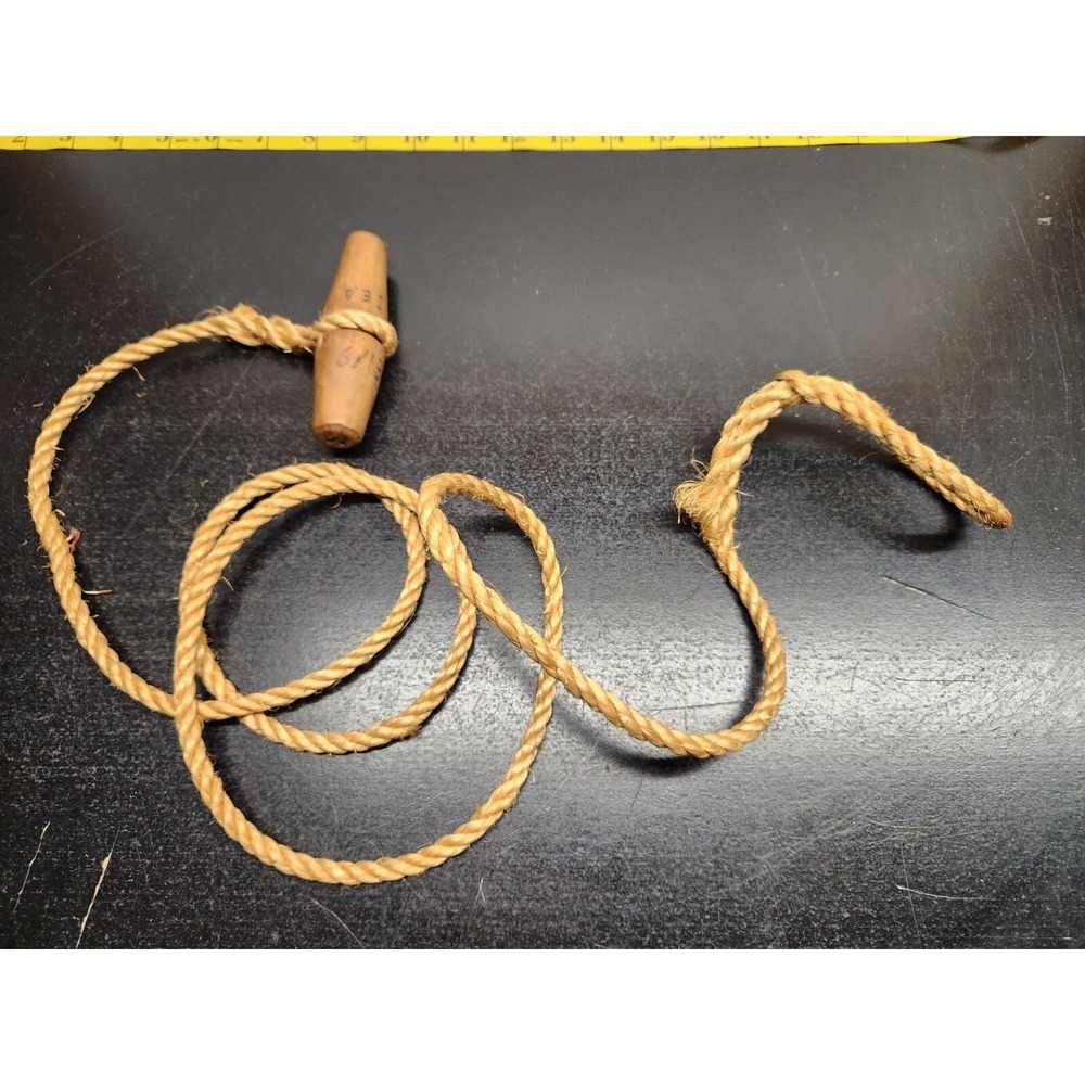 Vintage Wooden Boy Scout Tool with Rope - Boy Scouts of America